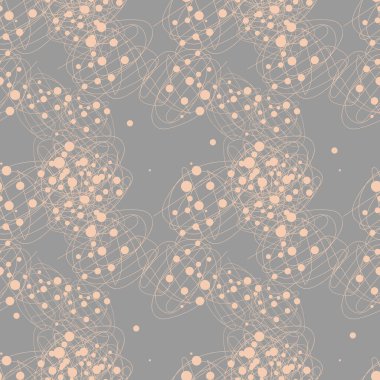 Renkli, soyut, dikişsiz desenli, ince çizgili ve noktalı. Noktalı ve doğrusal arkaplan. Dokuma hattı. Vektör illüstrasyonu.
