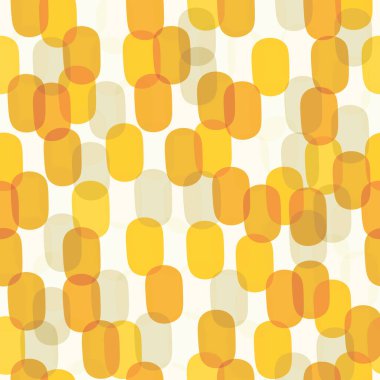 Yuvarlak şekilli soyut geometrik, pürüzsüz desen. Renkli şeffaf çember arka planı. Renkli dairesel vektör kusursuz desen. Retro el çizimi daireler süsü. 