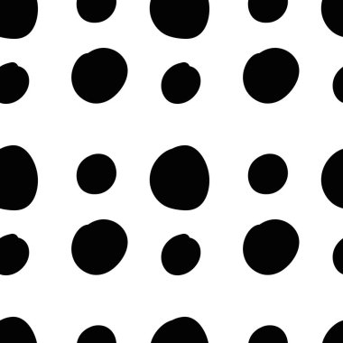 Düz olmayan dairelerle geometrik arkaplan. Soyut yuvarlak, pürüzsüz desen. Beyaz arka planda elle çizilmiş noktalar var. Vektör illüstrasyonu.  