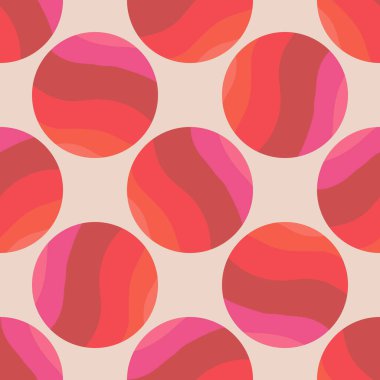 Soyut yuvarlak, pürüzsüz desen. Çizgili çok renkli daireleri olan kusursuz bir desen. Vektör illüstrasyonu.