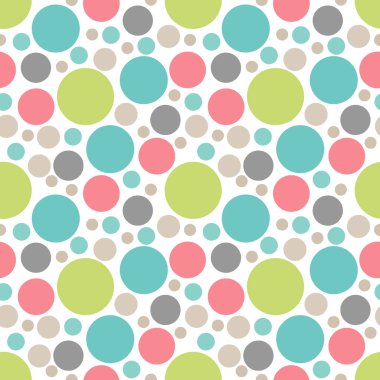 Yuvarlak, pürüzsüz desen. Kusursuz retro çember deseni. Noktalı, pürüzsüz arka plan, desen, ambalaj kağıdı, kumaş, tekstil, web sitesi, duvar kağıdı için süs. Vektör illüstrasyonu.