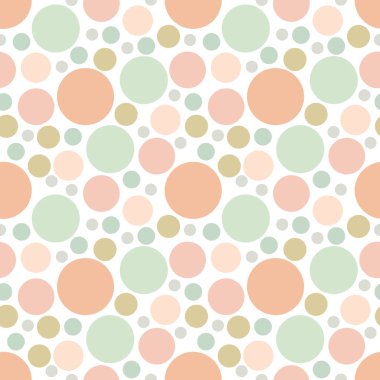 Yuvarlak, pürüzsüz desen. Kusursuz retro çember deseni. Noktalı, pürüzsüz arka plan, desen, ambalaj kağıdı, kumaş, tekstil, web sitesi, duvar kağıdı için süs. Vektör illüstrasyonu.