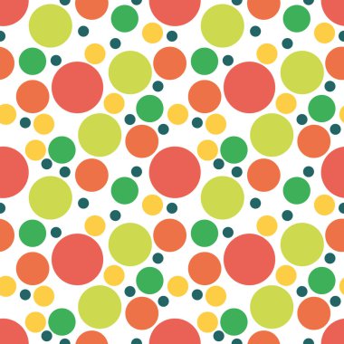 Yuvarlak, pürüzsüz desen. Kusursuz retro çember deseni. Noktalı, pürüzsüz arka plan, desen, ambalaj kağıdı, kumaş, tekstil, web sitesi, duvar kağıdı için süs. Vektör illüstrasyonu.