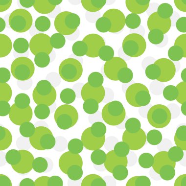 Rastgele parlak renkli daireler ve noktalar ile soyut ve pürüzsüz desenler. Küçük daireleri olan soyut bir arka plan. Vektör illüstrasyonu.