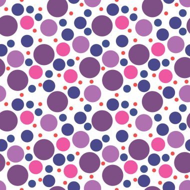 Rastgele noktalı, soyut, pürüzsüz desen. Küçük daireleri olan soyut bir arka plan. Vektör illüstrasyonu.