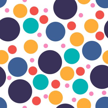 Rastgele noktalı, soyut, pürüzsüz desen. Küçük daireleri olan soyut bir arka plan. Vektör illüstrasyonu.