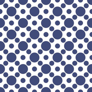 Mavi yuvarlak, pürüzsüz desen. Puantiyeli arka plan. Vektör illüstrasyonu.
