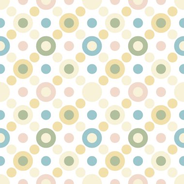 Renkli, yuvarlak, pürüzsüz desen. Noktalı arka plan. Vektör illüstrasyonu.