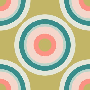 Puantiyeli renksiz desen, geometrik şekiller, halkalar, daireler. Paket kağıdı, arka plan. Vektör illüstrasyonu.  