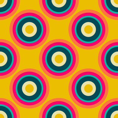 Puantiyeli renksiz desen, geometrik şekiller, halkalar, daireler. Paket kağıdı, arka plan. Vektör illüstrasyonu.  