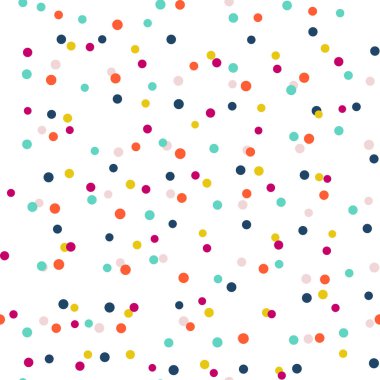 Rengarenk kaotik daireleri olan soyut, pürüzsüz bir desen. Sonsuz dağınık geometrik desen. Vektör illüstrasyonu.  