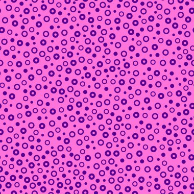Soyut dağınık ultra mor noktalı doku. Çemberli geometrik doku, halkalar. Vektör illüstrasyonu.