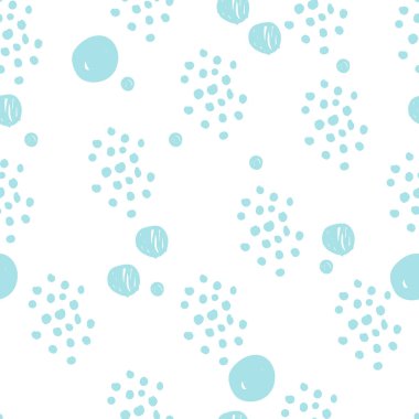 Modern el, geometrik şekilli, renkli, soyut, pürüzsüz desenler çizdi: daireler, noktalar. Vektör illüstrasyonu.