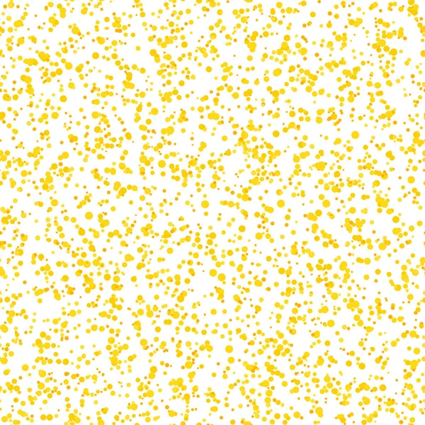 Chaotisch Gelbe Punkte Auf Beigem Hintergrund Farbenfrohe Festliche Nahtlose Muster — Stockvektor