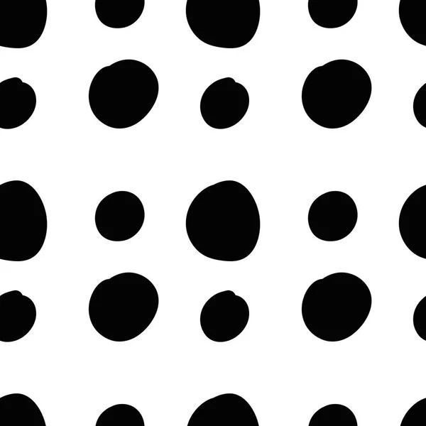 Geometrischer Hintergrund Mit Unebenen Kreisen Abstraktes Rundes Nahtloses Muster Handgezeichnetes — Stockvektor
