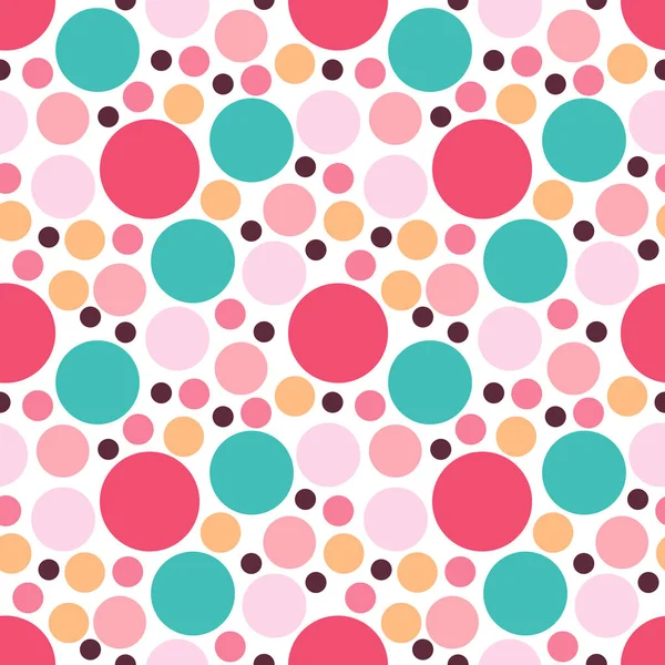 Yuvarlak, pürüzsüz desen. Kusursuz retro çember deseni. Noktalı, pürüzsüz arka plan, desen, ambalaj kağıdı, kumaş, tekstil, web sitesi, duvar kağıdı için süs. Vektör illüstrasyonu.