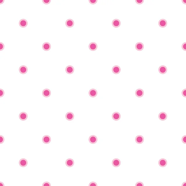 Розовое Круглое Кольцо Бесшовный Узор Фон Горошек Векторная Иллюстрация — стоковый вектор