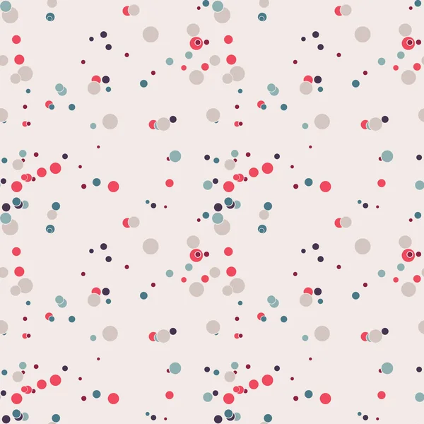 Desenhos Animados Colorido Geo Polka Dot Sem Costura Padrão Com — Vetor de Stock