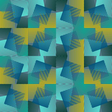 Soyut yarım tonlu, pürüzsüz desen. Çizgili desenli bir arka plan. Geometrik mozaik, fayans. Vektör illüstrasyonu. 