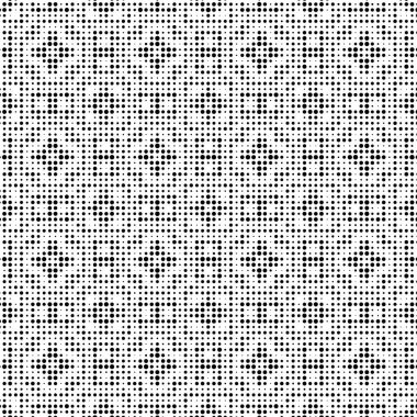 Soyut yarım ton süslemeli geometrik arkaplan. Pop sanat tarzı kart. Grunge dokusu. Vektör illüstrasyonu. 