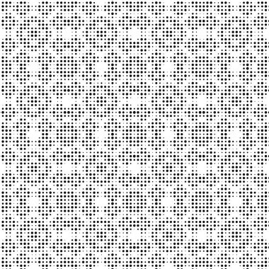 Soyut yarım ton süslemeli geometrik arkaplan. Pop sanat tarzı kart. Grunge dokusu. Vektör illüstrasyonu. 