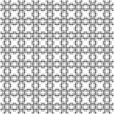 Soyut yarım ton süslemeli geometrik arkaplan. Pop sanat tarzı kart. Grunge dokusu. Vektör illüstrasyonu. 