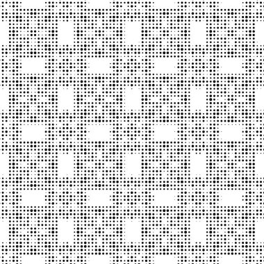 Soyut yarım ton süslemeli geometrik arkaplan. Pop sanat tarzı kart. Grunge dokusu. Vektör illüstrasyonu. 