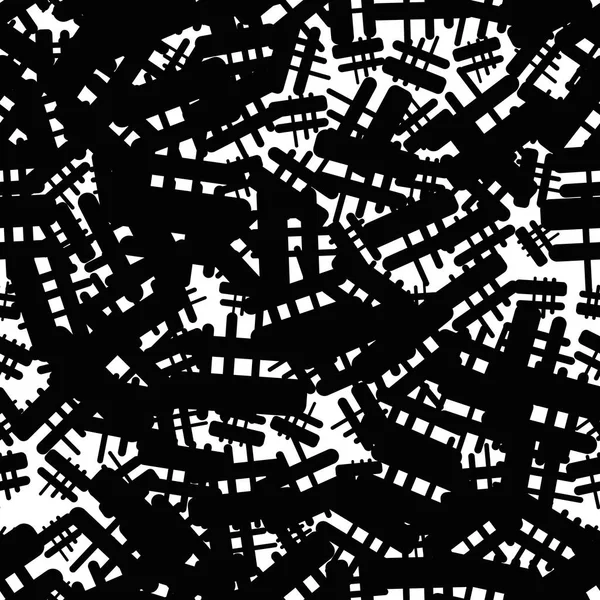 Abstrakt Tekstureret Sømløse Mønster Med Pinde Firkanter Geometriske Former Vektorillustration – Stock-vektor