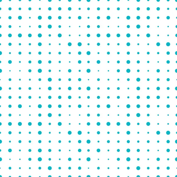 Halftone Seamless Pattern Blue Circles Dotted Texture Polka Dot White — Stock Vector