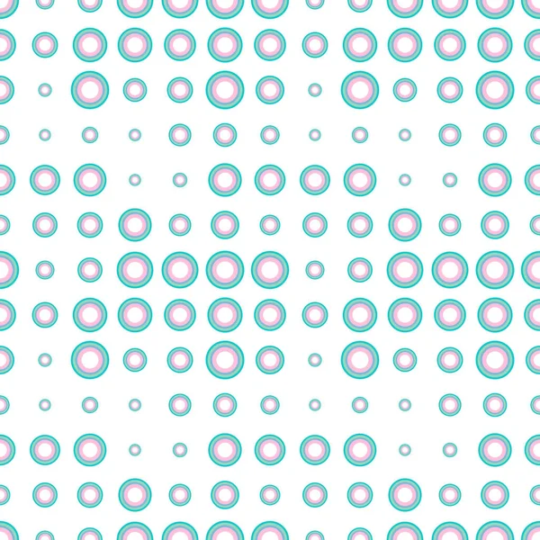 Colorful Halftone Seamless Pattern Circles Rings Dotted Texture Polka Dot — Stock Vector
