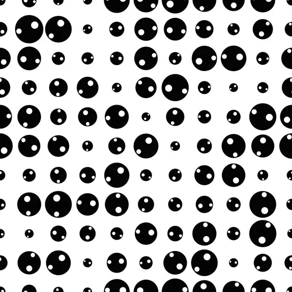 Black White Seamless Pattern Halftone Dots Dotted Texture Abstract Geometrical — Stock Vector