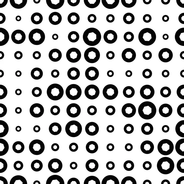 Nahtloses Schwarz Weißes Muster Mit Halbtonpunkten Gepunktete Textur Abstraktes Geometrisches — Stockvektor