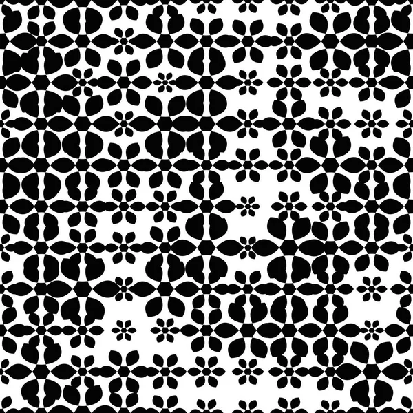 Naadloos Patroon Met Halftoon Bloemen Bloemen Ornament Achtergrond Vectorillustratie — Stockvector