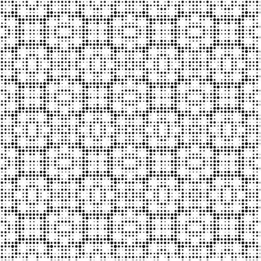 Soyut yarım ton süslemeli geometrik arkaplan. Pop sanat tarzı kart. Grunge dokusu. Vektör illüstrasyonu.  