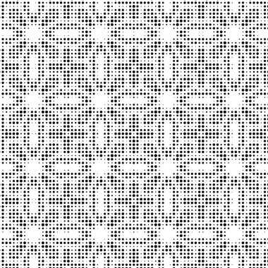 Soyut yarım ton süslemeli geometrik arkaplan. Pop sanat tarzı kart. Grunge dokusu. Vektör illüstrasyonu.  