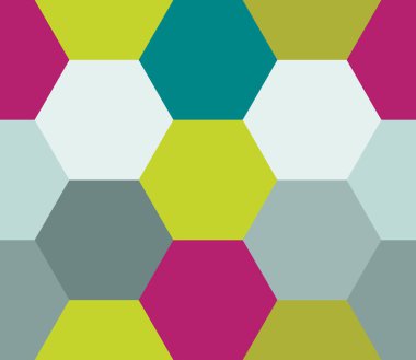 Kusursuz geometrik desen. Renkli sonsuzluk soyut bal peteği geometrik arka plan. Cinsiyet, altıgen arka plan. Vektör illüstrasyonu.