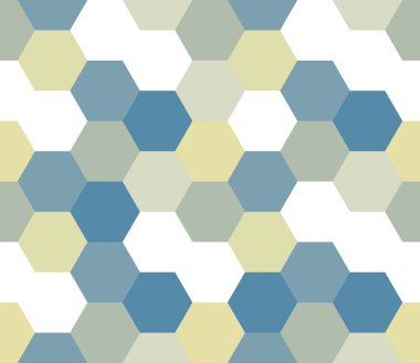 Kusursuz geometrik desen. Renkli sonsuzluk soyut bal peteği geometrik arka plan. Cinsiyet, altıgen arka plan. Vektör illüstrasyonu.