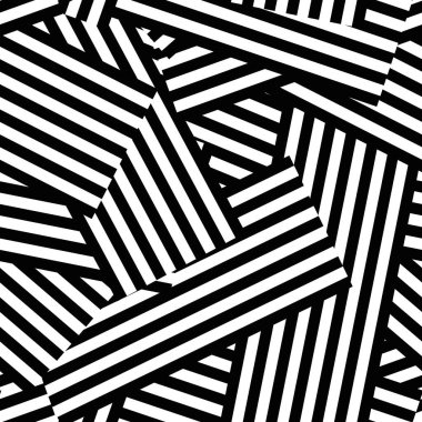 Soyut, dağınık, doğrusal, geometrik, dikişsiz desen. Çizgili arka plan. Vektör illüstrasyonu.   