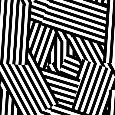 Soyut, dağınık, doğrusal, geometrik, dikişsiz desen. Çizgili arka plan. Vektör illüstrasyonu.   