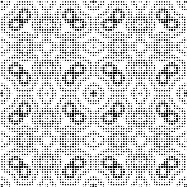 Abstrakt Halvton Prydnads Geometriska Bakgrund Pop Konst Stil Kort Grunge — Stock vektor