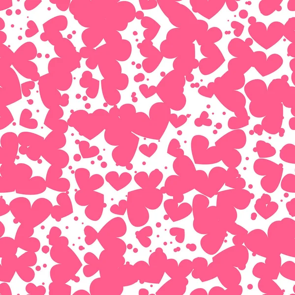 ハーフトーンのハート抽象的なシームレスなパターン 幾何学的ロマンチックな背景 ベクターイラスト — ストックベクタ