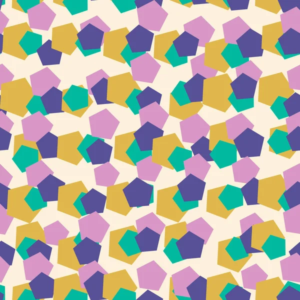 Modèle Abstrait Sans Couture Coloré Avec Hexagone Mosaïque Salissante Tuile — Image vectorielle