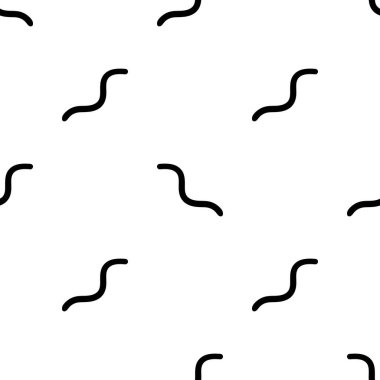 Doodle Memphis kusursuz bir model. Döndürme arka planı. Kıvrımlı çizgili arka plan. Güzel ambalaj kağıdı. Vektör illüstrasyonu.  