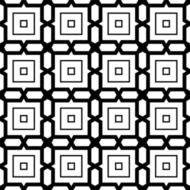 Soyut ince çizgi işaretli, dikişsiz desen. Doğrusal süslemeli geometrik arkaplan. Paket kağıdı. Vektör illüstrasyonu.             