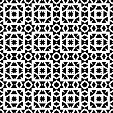 Soyut üçgen, kusursuz desen. Süslü geometrik arka plan. Döşeme, mozaik. Paket kağıdı. Vektör illüstrasyonu.               