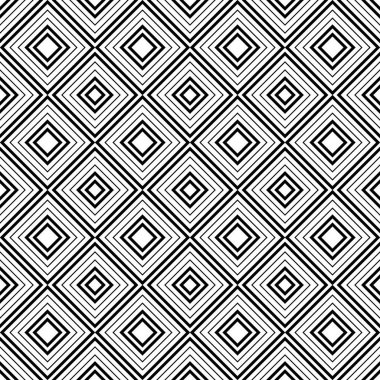 Soyut ince çizgi işaretli, dikişsiz desen. Doğrusal süslemeli geometrik arkaplan. Paket kağıdı. Vektör illüstrasyonu.             