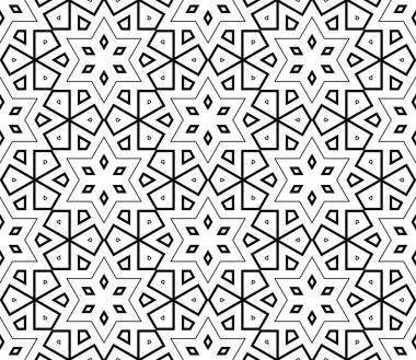 Soyut ince çizgili, kusursuz desen. Doğrusal süslemeli geometrik arkaplan. Paket kağıdı. Vektör illüstrasyonu.           