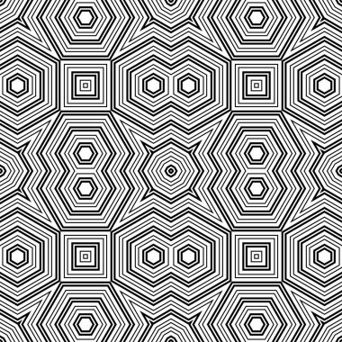 Soyut ince çizgili, kusursuz desen. Doğrusal süslemeli geometrik arkaplan. Paket kağıdı. Vektör illüstrasyonu.             