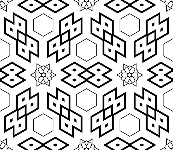 Patrón Sin Costura Línea Delgada Abstracta Fondo Geométrico Ornamental Lineal — Archivo Imágenes Vectoriales