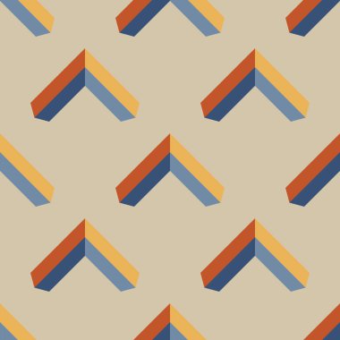 Jeo şekilli soyut geometrik dikişsiz desen. Geometri arka planı. Sonsuz ambalaj kağıdı. Vektör illüstrasyonu. 